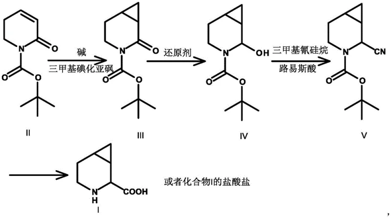 Novel 4-step synthesis route for 3-azabicyclo[4.1.0]heptane-2-carboxylic acid