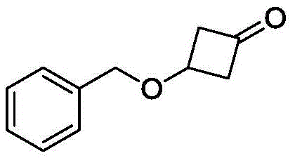 Chemical structure of 3-(benzyloxy)-1-cyclobutanone, a key intermediate for HIV inhibitors