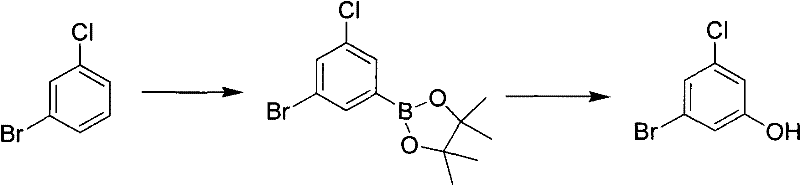 Prior art synthetic route involving ozonolysis and borane reagents showing high cost and complexity
