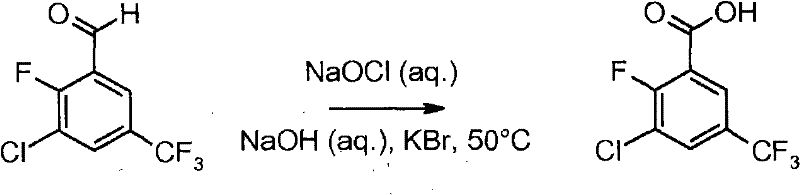 Oxidation of aldehyde to acid using NaOCl and KBr