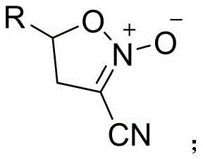 General structural formula of 3-cyano-N-oxidized isoxazoline compounds
