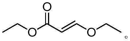 Chemical structure of 3-ethoxy ethyl acrylate showing the ester and ether functional groups critical for downstream reactivity