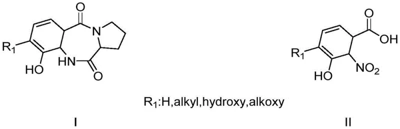 General structure of Pyrrolobenzodiazepines (PBDs) and the key intermediate Formula II