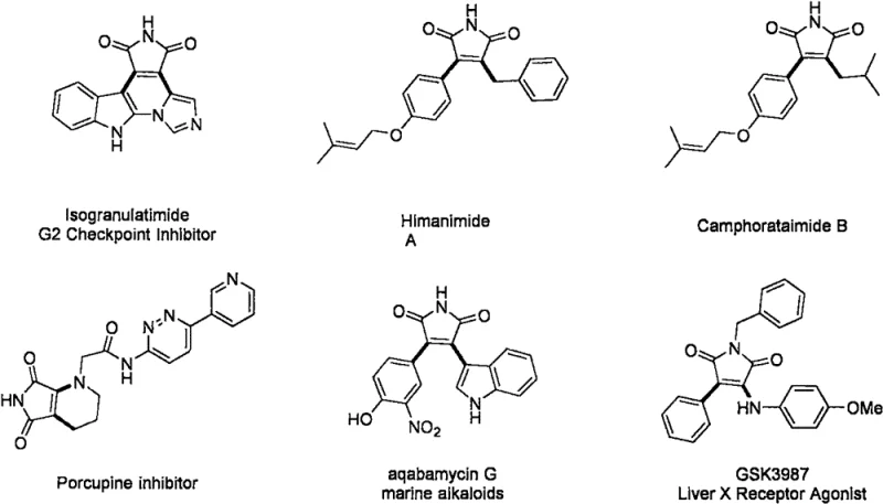 Bioactive 3,4-bifunctional maleimide derivatives including Isogranulatimide and Himanimide A