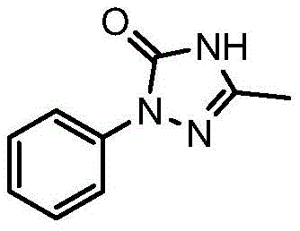 Chemical structure of 3-methyl-1-phenyl-1H-1,2,4-triazole-5(4H)-one, the key intermediate for sulfentrazone