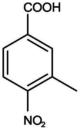 Chemical structure of 3-methyl-4-nitrobenzoic acid showing the carboxyl group susceptible to esterification