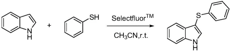 Conventional Selectfluor-mediated sulfenylation of indoles using thiols