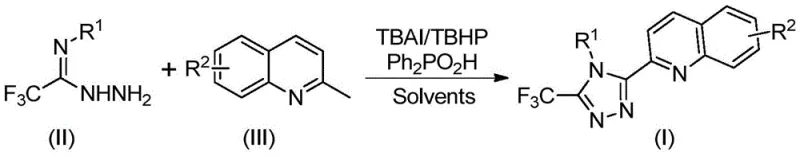 Specific reaction conditions and substrate scope for Examples 1-15 showing high yields for various substituted quinolines