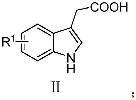 Structure of substituted 3-indoleacetic acid reactants used in the synthesis