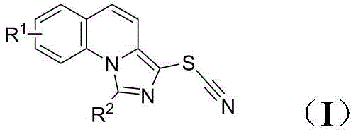 General structure of 3-thiocyanoimidazo[1,5-a]quinoline compounds showing the target scaffold