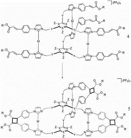 Photochemical 2 plus 2 cycloaddition reaction converting silver carbene complex to cyclobutane-containing complex
