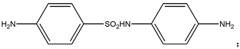 Chemical structure of 4,4'-diaminobenzenesulphonamide showing the sulfonamide linkage between two phenyl rings
