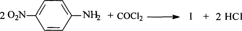 Conventional synthesis route using toxic phosgene gas highlighting safety hazards