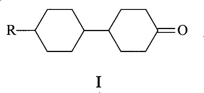 Chemical structure of 4-(4'-n-alkyl cyclohexyl)cyclohexanone (Formula I)