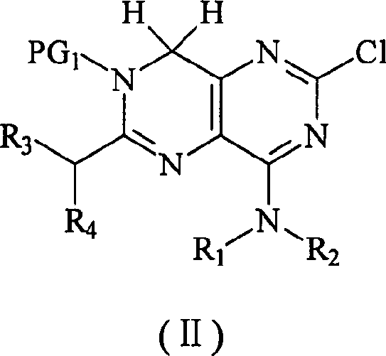 Chemical structure of Formula II protected intermediate in pyrimido-pyrimidine synthesis