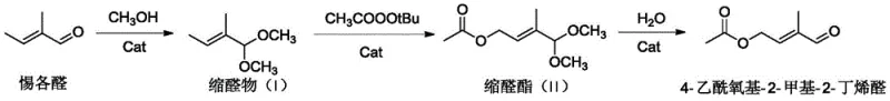 Novel Three-Step Synthesis Route from Tiglic Aldehyde to Target Product