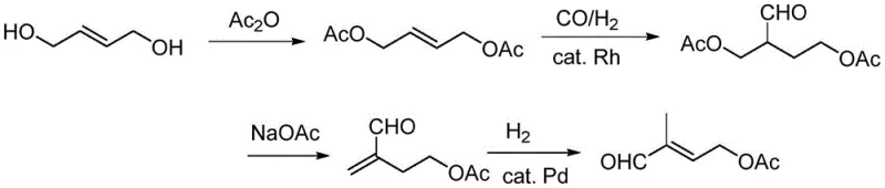 Traditional Roche synthetic route for C5 showing reliance on noble metal catalysts