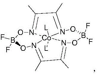 Chemical structure of the Cobalt acid complex catalyst Co(dmgBF2)2L2