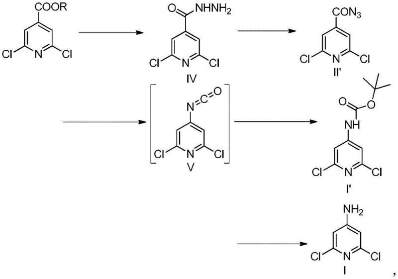 Novel synthesis route via hydrazide and tert-butyl protection