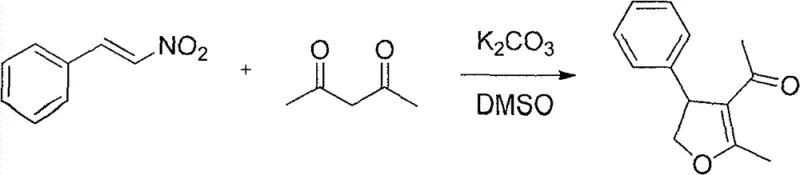 Specific example of 2-methyl-3-acetyl-4-phenyl-4,5-dihydrofuran synthesis