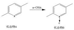 Oxidation of 2,5-dimethylpyridine to N-oxide using m-CPBA