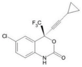 Chemical structure of Efavirenz, the target API synthesized using the refined 4-chloro-2-trifluoroacetylaniline intermediate