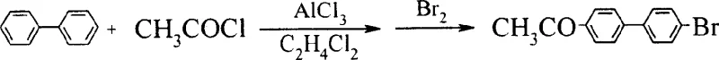 Novel three-step synthesis route from biphenyl via acylation-bromination and oxidation