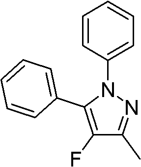 Specific example of synthesizing 4-fluoro-3-methyl-1,5-diphenyl-1H-pyrazole with 81 percent yield