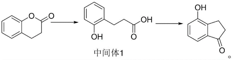 The novel two-step synthetic route converting dihydrocoumarin to 4-hydroxy-1-indanone via acid hydrolysis and resin-catalyzed cyclization
