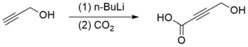 Conventional synthesis of 4-hydroxy-2-butynoic acid using n-butyllithium and CO2