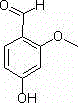 Chemical structure of 4-hydroxy-2-methoxybenzaldehyde showing the phenolic hydroxyl and methoxy substituents