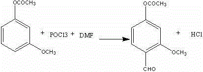 Step 2 reaction scheme showing Vilsmeier formylation and subsequent hydrolysis to form the final aldehyde