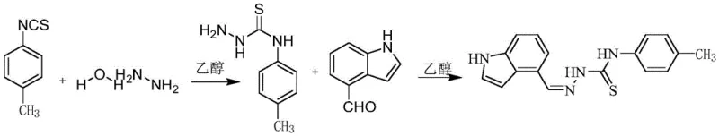 Specific synthetic example showing the preparation of Z-1-((1H-indol-4-yl)methylene)-4-phenylthiosemicarbazide