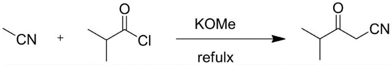 Novel synthetic route using Potassium Methoxide and Isobutyryl Chloride under reflux