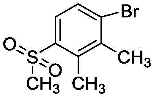 Chemical structure of 4-Methylsulfonyl-2,3-dimethylbromobenzene, a key intermediate for herbicide Topramezone