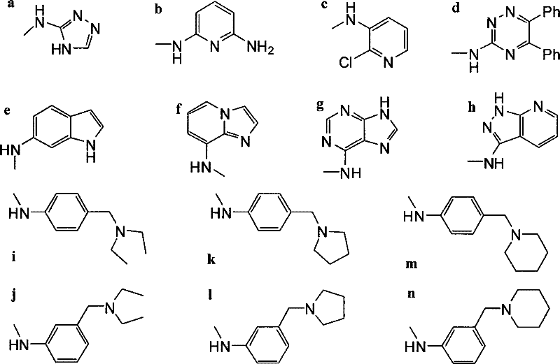 Chemical structures of 4'-norepipodophyllotoxin derivatives IIIa-n showing various heterocyclic and chain substituents