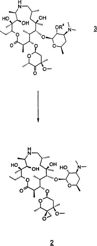 Scheme 1 showing the conversion of ketone intermediate to epoxide and subsequent amine ring-opening