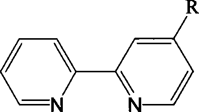 General chemical structure of 4-substituted 2,2'-bipyridyl derivatives showing the variable R group at the 4-position