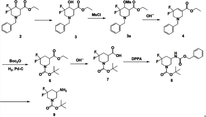 Alternative synthetic route showing Boc protection and derivatization versatility
