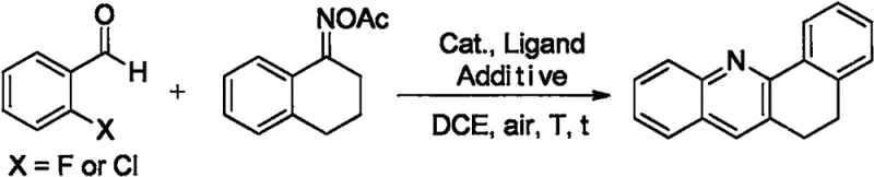 General reaction equation for the synthesis of 5,6-dihydrobenzo[c]acridine