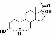 Chemical structure of 5 alpha-pregnane-3 beta, 17 alpha-dihydroxyl-20-ketone showing the specific stereochemistry required for Ganaxolone impurity profiling