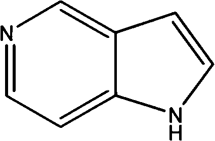 Chemical structure of 5-azaindole showing the fused pyrrole and pyridine rings