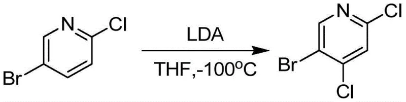 Conventional synthesis using LDA at -100C showing operational difficulties
