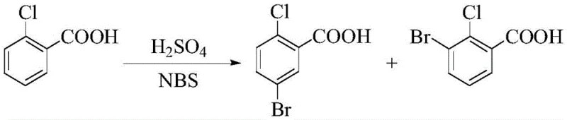 Conventional bromination using NBS and sulfuric acid showing poor selectivity and byproduct formation