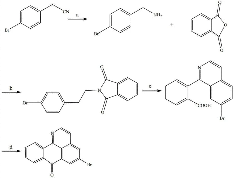 Complete synthetic route from 4-bromophenylacetonitrile to 5-bromo oxoisoaporphine via four key steps