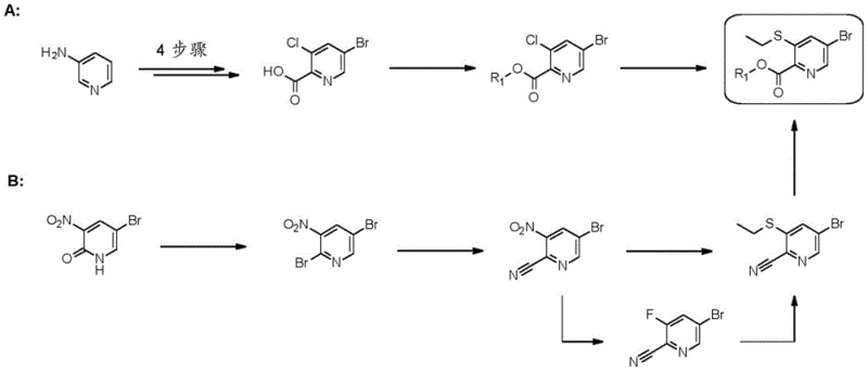 Scheme 1 showing conventional multi-step routes to 5-bromo derivatives