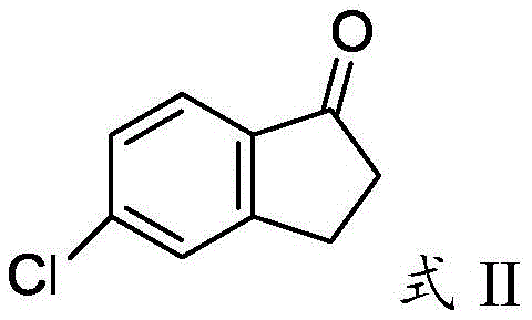 Chemical structure of the final product 5-chloro-2,3-dihydro-1-indanone (Formula II)