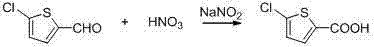 Oxidation of 5-chlorothiophene-2-aldehyde to 5-chlorothiophene-2-formic acid using HNO3 and NaNO2