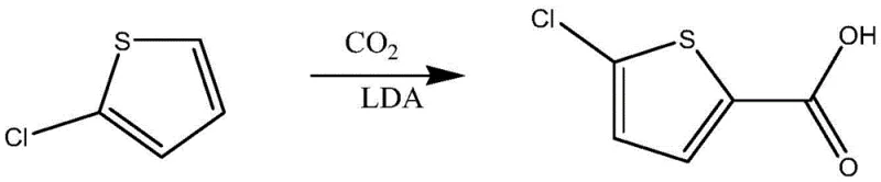 Legacy LDA-mediated carboxylation route highlighting cryogenic requirements and corrosive reagents