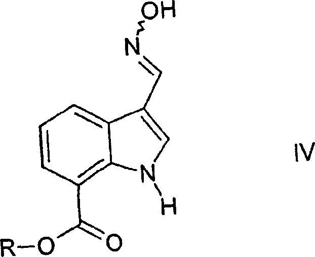 Structure of the oxime intermediate Formula IV used in the synthesis